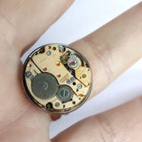 anello con movimento meccanico acciaio