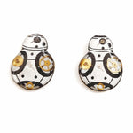 orecchini lobo B-B8 star wars. Decorati con ingranaggi di orologi vintage.